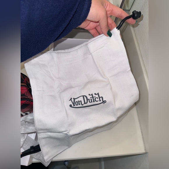 NWOT Von Dutch Red Plaid Crossbody Bag - Picture 12 of 12